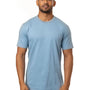 Econscious Mens Short Sleeve Crewneck T-Shirt - Niagara Blue - NEW