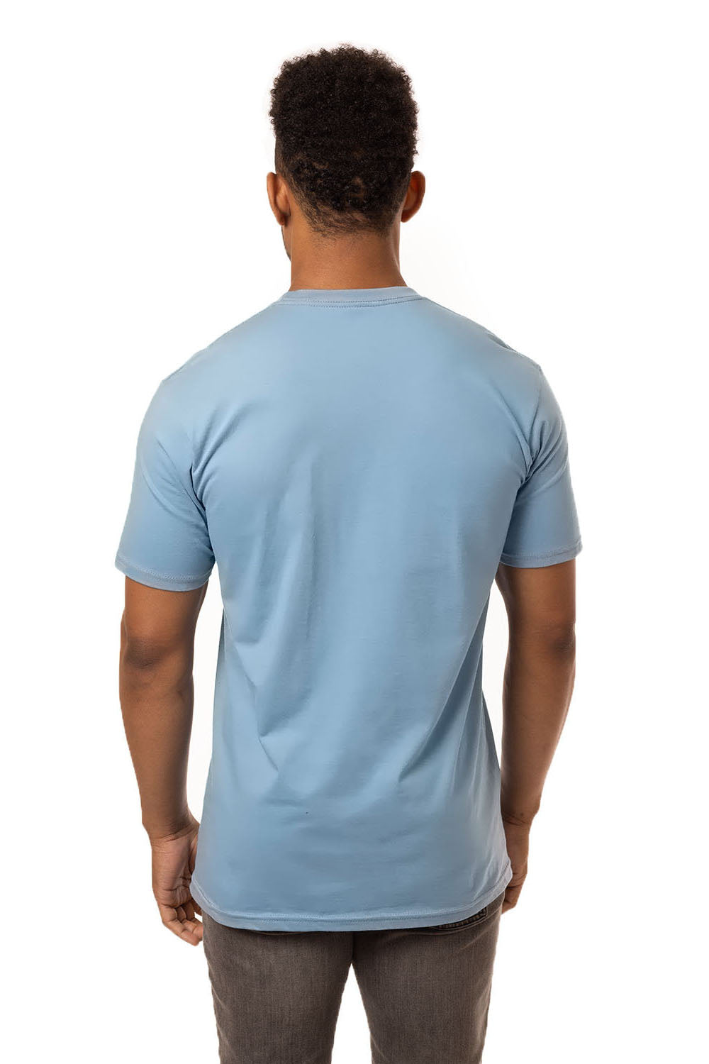 Econscious EC1075 Mens Short Sleeve Crewneck T-Shirt Niagara Blue Back