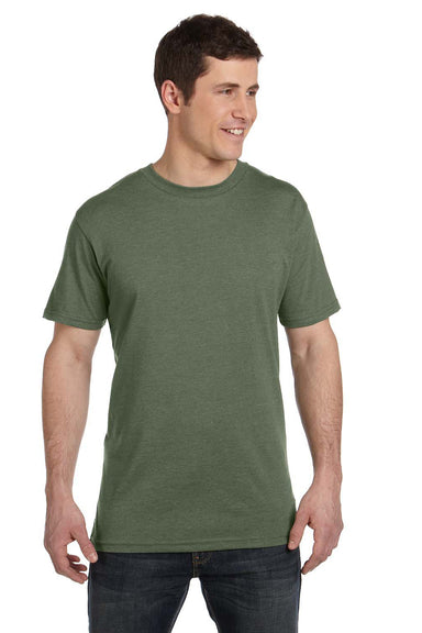Econscious EC1080 Mens Short Sleeve Crewneck T-Shirt Asparagus Green Front