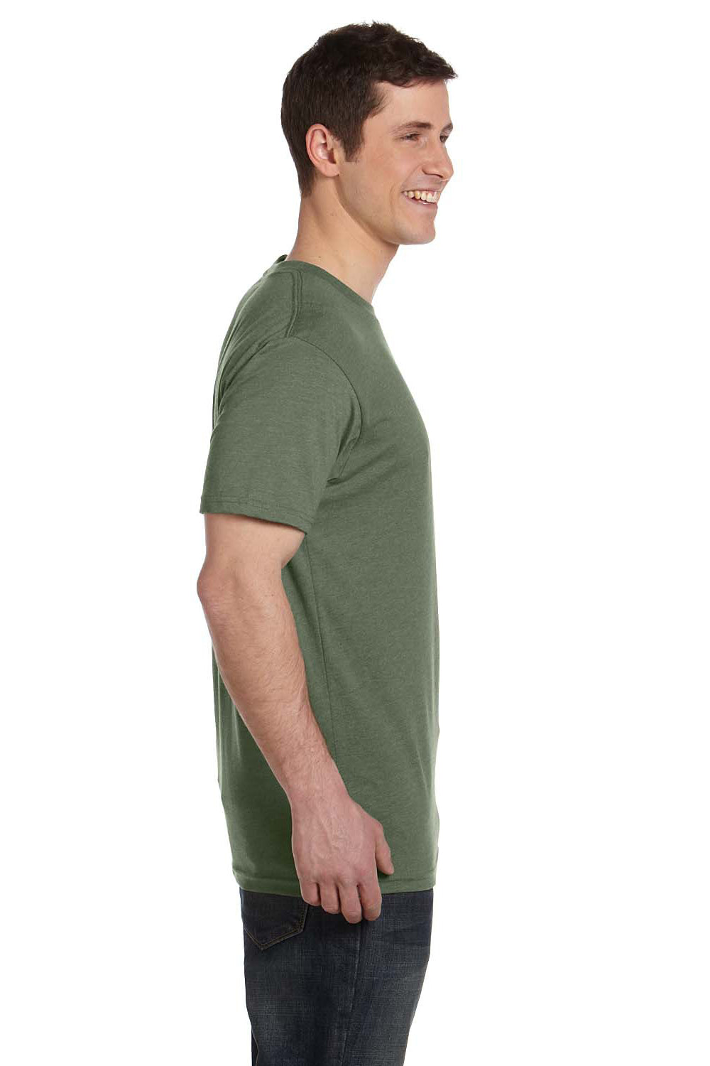 Econscious EC1080 Mens Short Sleeve Crewneck T-Shirt Asparagus Green Side