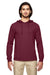 Econscious EC1085 Mens Eco Jersey Hooded Sweatshirt Hoodie Berry Red Front