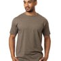 Econscious Mens Committed CVC Short Sleeve Crewneck T-Shirt - Heather Olive - NEW