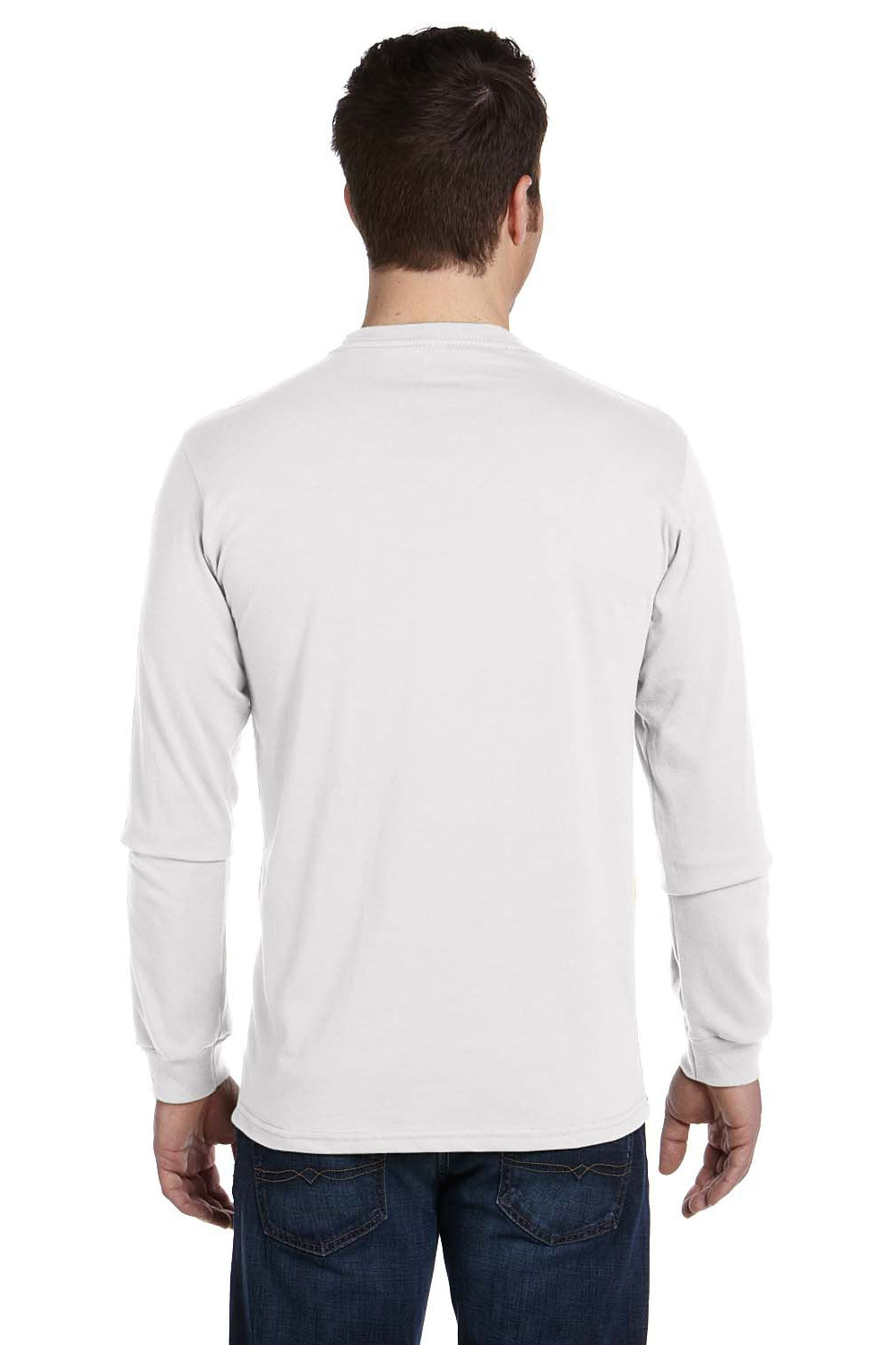 Econscious EC1500 Mens Long Sleeve Crewneck T-Shirt White Back
