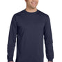 Econscious Mens Long Sleeve Crewneck T-Shirt - Pacific Blue