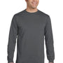 Econscious Mens Long Sleeve Crewneck T-Shirt - Charcoal Grey