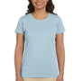 Econscious Womens Heather Sueded Short Sleeve Crewneck T-Shirt - Sky Blue