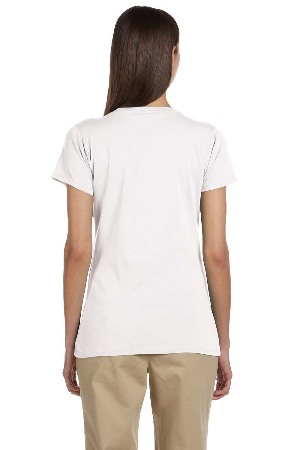 Econscious EC3052 Womens Short Sleeve V-Neck T-Shirt White Back
