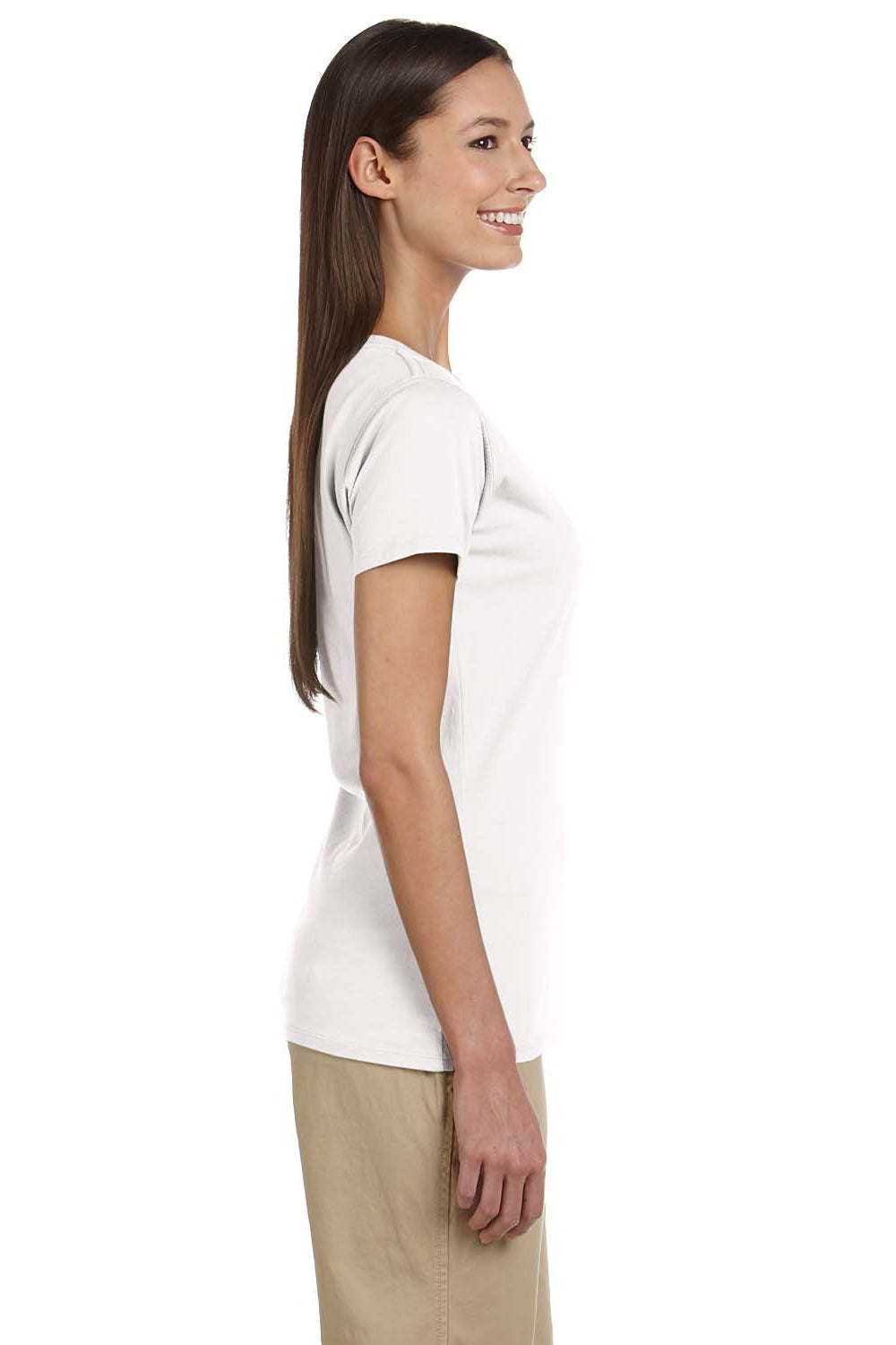 Econscious EC3052 Womens Short Sleeve V-Neck T-Shirt White Side