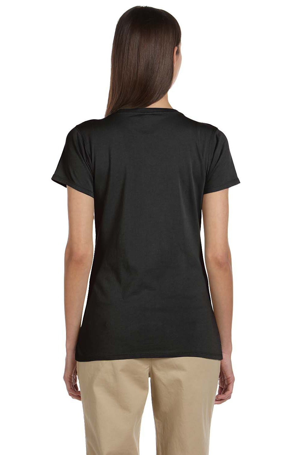 Econscious EC3052 Womens Short Sleeve V-Neck T-Shirt Black Back