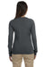 Econscious EC3500 Womens Long Sleeve Crewneck T-Shirt Charcoal Grey Back