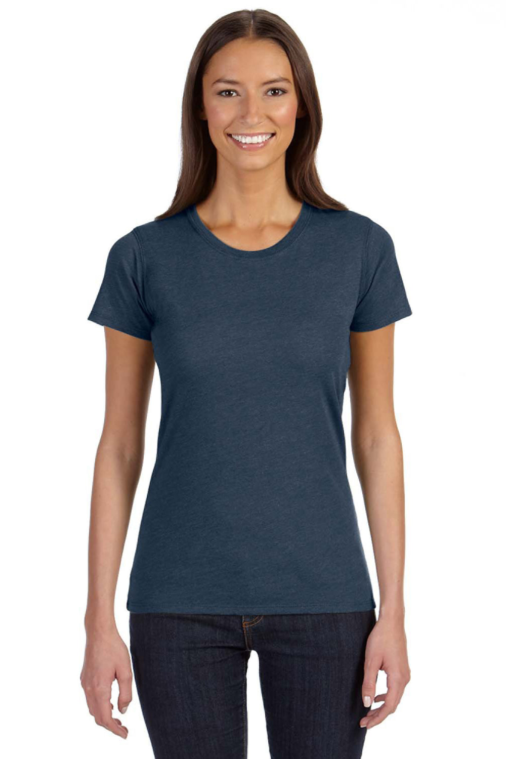 Econscious EC3800 Womens Short Sleeve Crewneck T-Shirt Water Blue Front