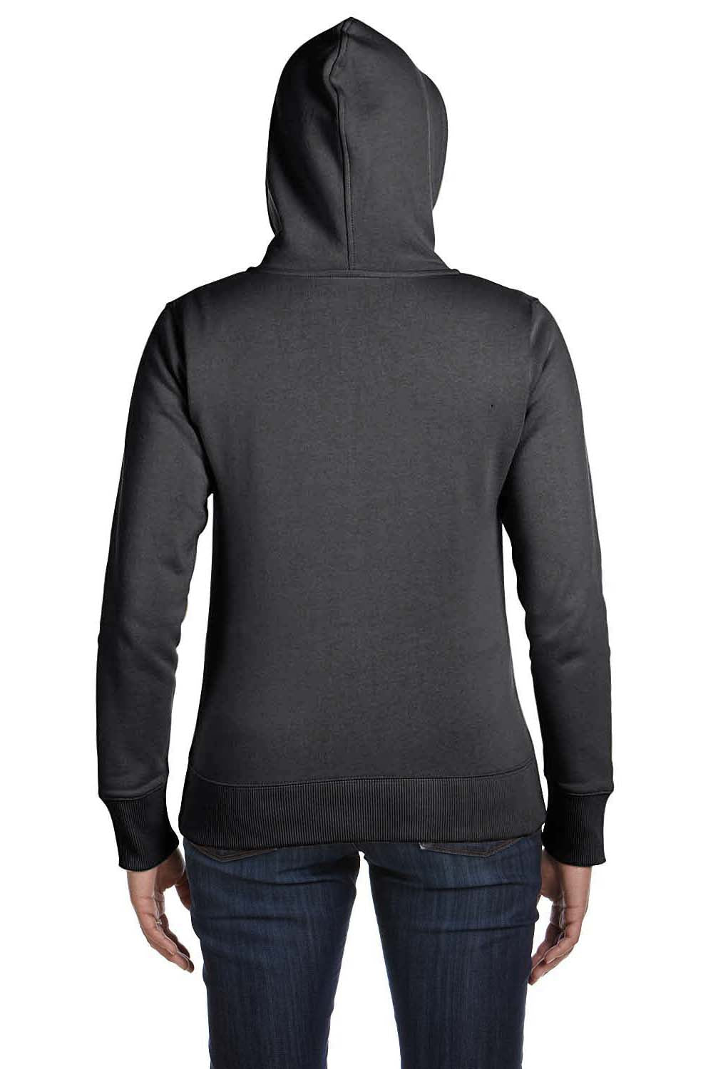 Econscious EC4501 Womens Full Zip Hooded Sweatshirt Hoodie Charcoal Grey Back