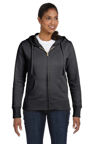 Econscious EC4501 Womens Full Zip Hooded Sweatshirt Hoodie Charcoal Grey Front