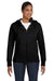 Econscious EC4501 Womens Full Zip Hooded Sweatshirt Hoodie Black Front