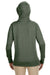 Econscious EC4580 Womens Heathered Fleece Full Zip Hooded Sweatshirt Hoodie Military Green Back