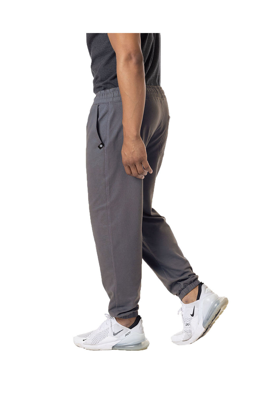 Econscious EC5400 Mens Motion Jogger Sweatpants w/ Pockets Graphite Grey Side