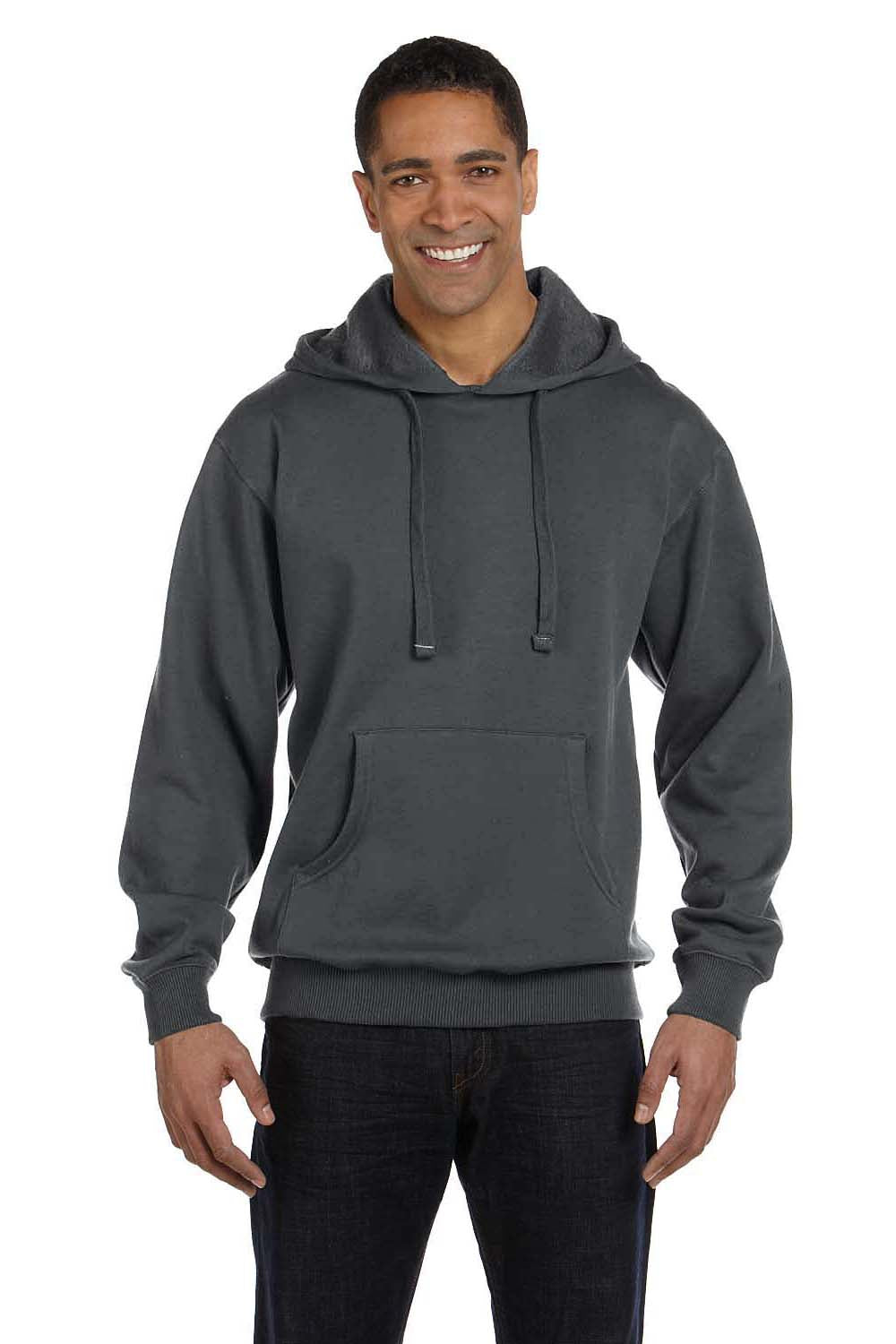 Econscious EC5500 Mens Hooded Sweatshirt Hoodie Charcoal Grey Front