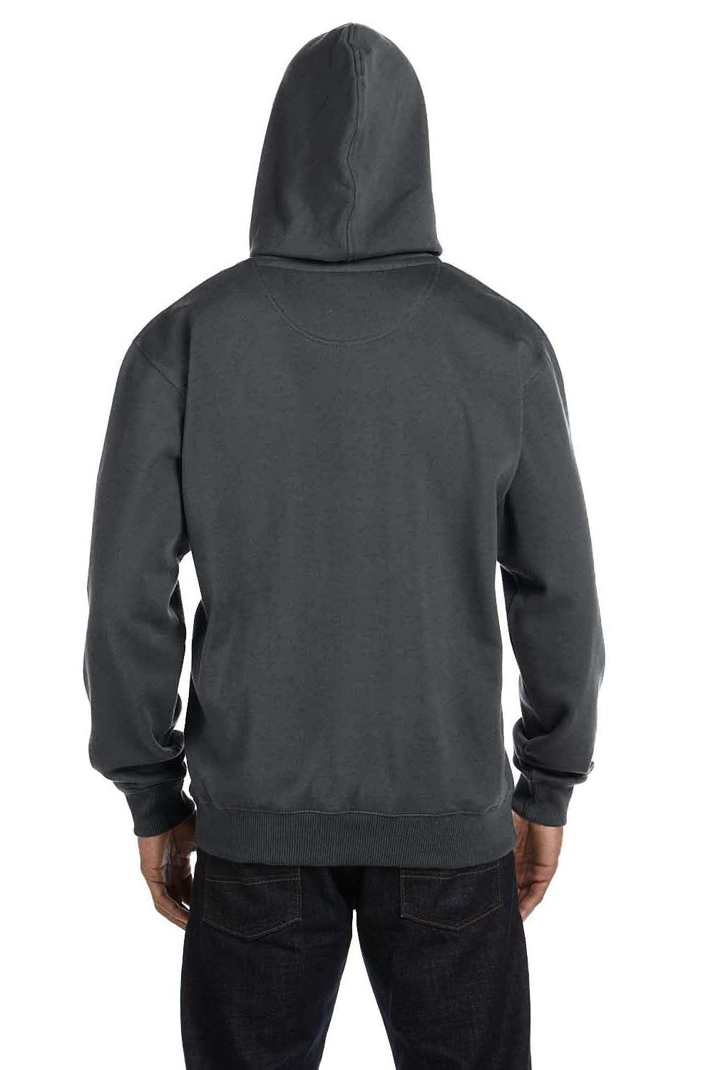 Econscious EC5500 Mens Hooded Sweatshirt Hoodie Charcoal Grey Back