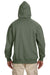 Econscious EC5570 Mens Heathered Fleece Hooded Sweatshirt Hoodie Military Green Back