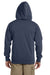 Econscious EC5650 Mens Full Zip Hooded Sweatshirt Hoodie Pacific Blue Back