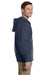 Econscious EC5650 Mens Full Zip Hooded Sweatshirt Hoodie Pacific Blue Side