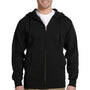Econscious Mens Full Zip Hooded Sweatshirt Hoodie - Black