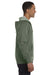 Econscious EC5680 Mens Heathered Fleece Full Zip Hooded Sweatshirt Hoodie Military Green Side