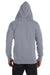 Econscious EC5680 Mens Heathered Fleece Full Zip Hooded Sweatshirt Hoodie Athletic Grey Back