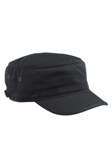 Econscious EC7010 Mens Adjustable Military Corps Hat Black Front