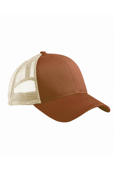 Econscious EC7070 Mens Adjustable Trucker Hat Legacy Brown/Oyster Front