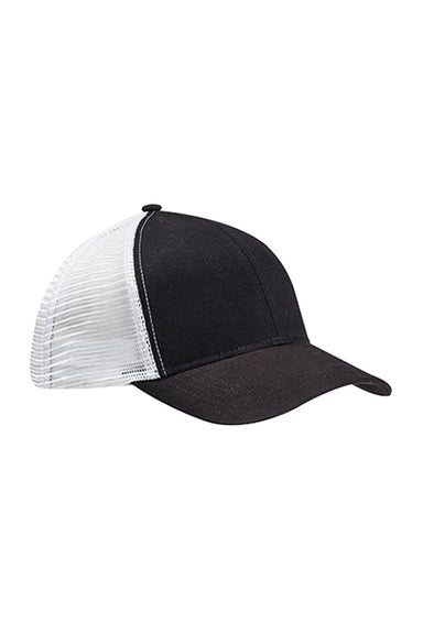 Econscious EC7070 Mens Adjustable Trucker Hat Black/White Front