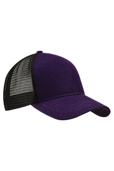 Econscious EC7070 Mens Adjustable Trucker Hat Beetroot Purple/Black Front