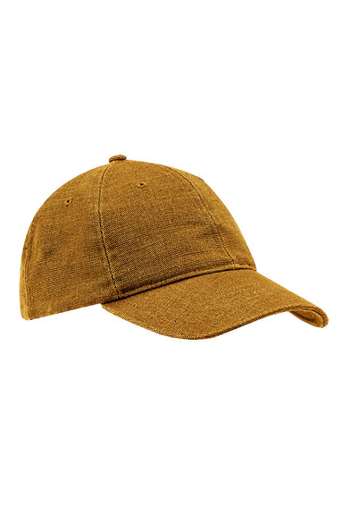 Econscious EC7091 Mens Washed Hemp Blend Baseball Hat Old Gold Front
