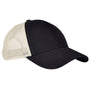 Econscious Mens Washed Hemp Blend Snapback Trucker Hat - Black/Oyster