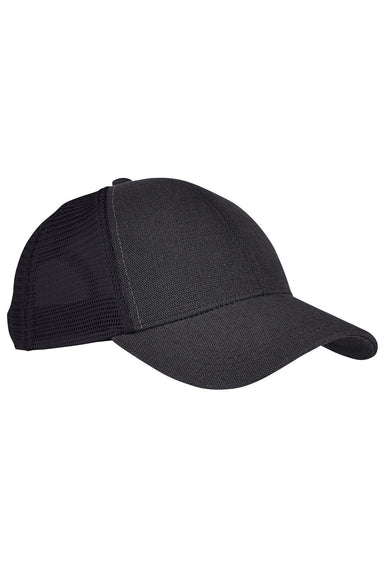 Econscious EC7093 Mens Washed Hemp Blend Trucker Hat Black Front