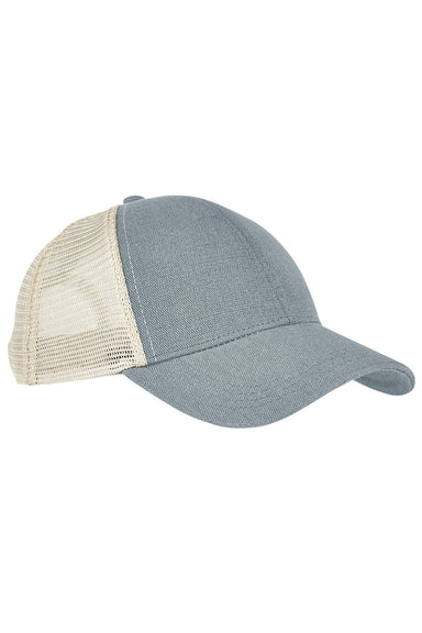 Econscious EC7093 Mens Washed Hemp Blend Trucker Hat Charcoal Grey/Oyster Front