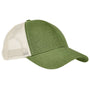 Econscious Mens Washed Hemp Blend Snapback Trucker Hat - Olive Green/Oyster