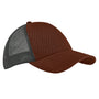 Econscious Mens Washed Hemp Blend Snapback Trucker Hat - Sienna/Black