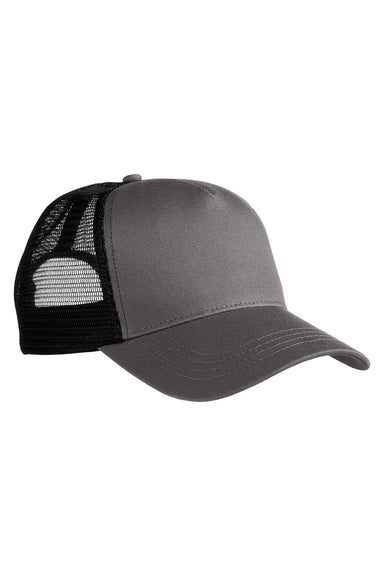 Econscious EC7094 Mens Eco Trucker Hat Charcoal Grey/Black Front
