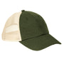 Econscious Mens Adjustable Trucker Hat - Olive Green/Oyster