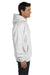 Hanes F170 Mens Ultimate Cotton PrintPro XP Hooded Sweatshirt Hoodie White Side