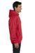 Hanes F170 Mens Ultimate Cotton PrintPro XP Hooded Sweatshirt Hoodie Red Side