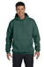 Hanes F170 Mens Ultimate Cotton PrintPro XP Hooded Sweatshirt Hoodie Forest Green Front