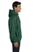 Hanes F170 Mens Ultimate Cotton PrintPro XP Hooded Sweatshirt Hoodie Forest Green Side