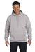 Hanes F170 Mens Ultimate Cotton PrintPro XP Hooded Sweatshirt Hoodie Light Steel Grey Front