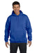 Hanes F170 Mens Ultimate Cotton PrintPro XP Hooded Sweatshirt Hoodie Royal Blue Front
