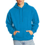 Hanes Mens Ultimate Cotton PrintPro XP Pill Resistant Hooded Sweatshirt Hoodie - Teal Blue