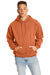 Hanes F170 Mens Ultimate Cotton PrintPro XP Hooded Sweatshirt Hoodie Pumpkin Orange Front