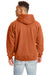 Hanes F170 Mens Ultimate Cotton PrintPro XP Hooded Sweatshirt Hoodie Pumpkin Orange Back