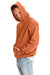 Hanes F170 Mens Ultimate Cotton PrintPro XP Hooded Sweatshirt Hoodie Pumpkin Orange SIde